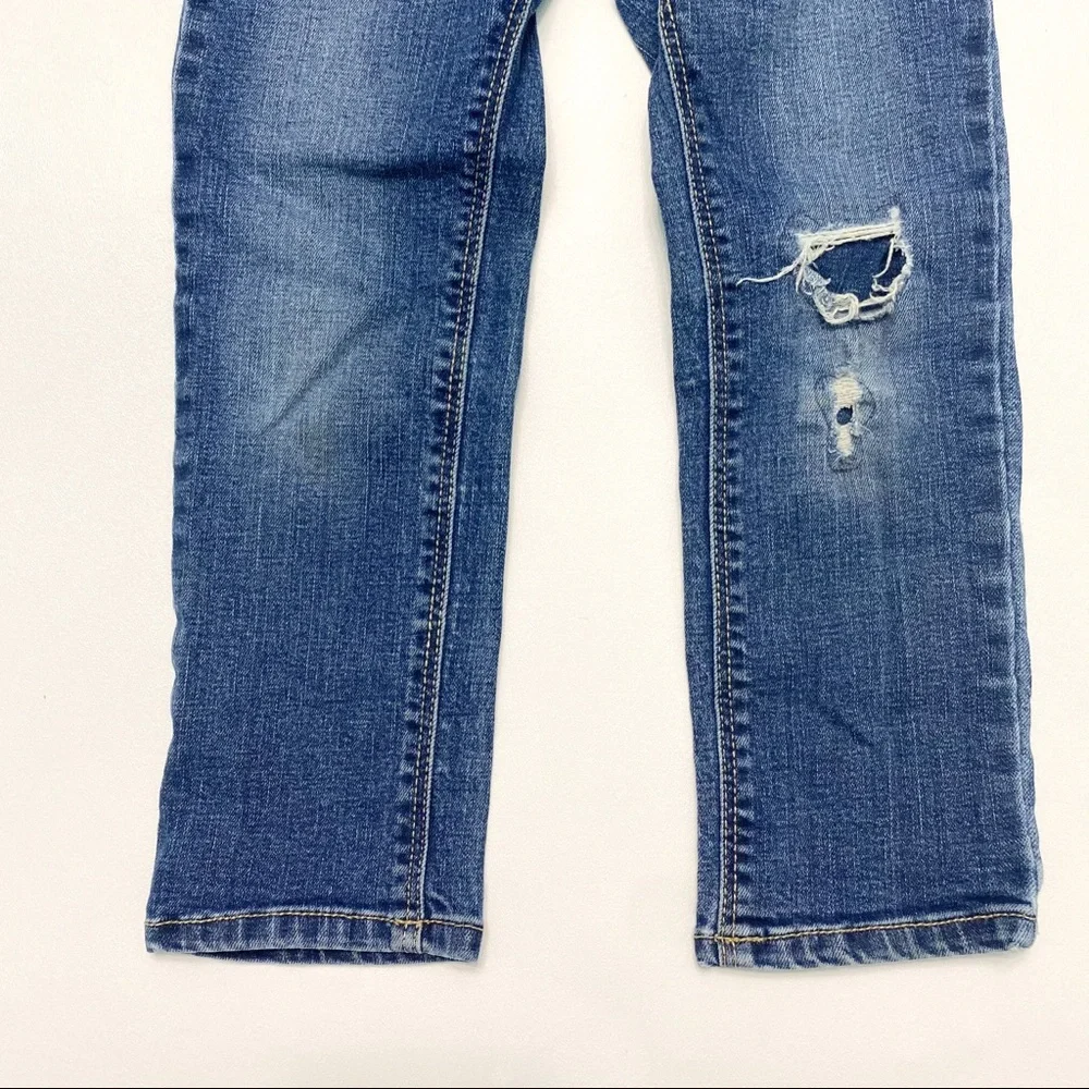 old navy | karate skinny dark distressed flex jeans 4t unisex
